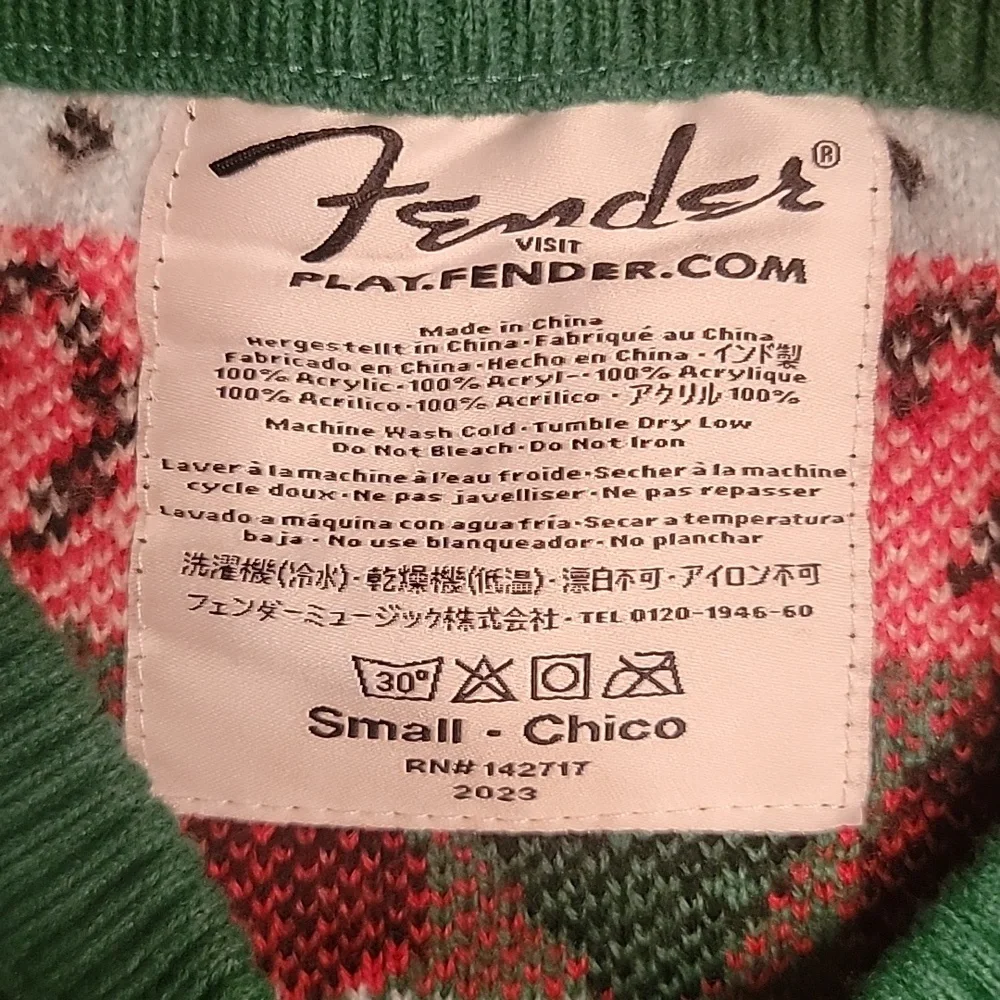 Fender® 2023 T-Rex Ugly Christmas Sweater Size Small - Picture 4 of 6